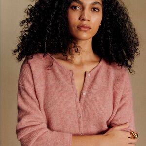 Sézane Rosewood Gaspard Button Up Cardigan